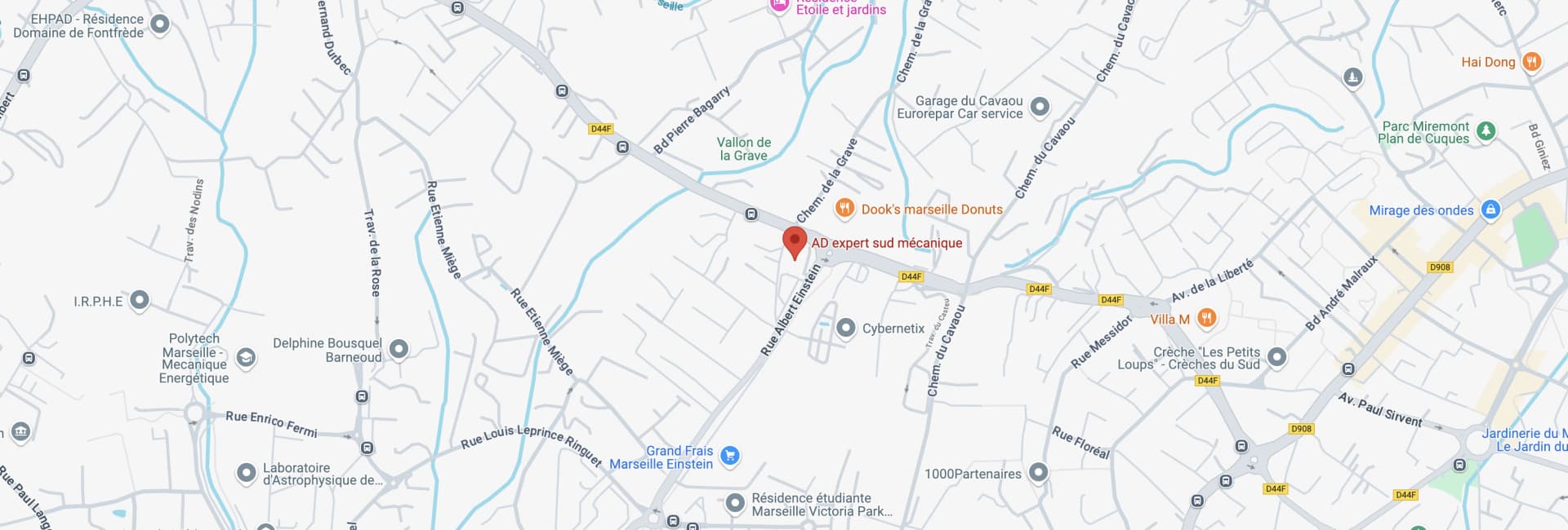 Carte de la localisation de Sud mecanique Marseille